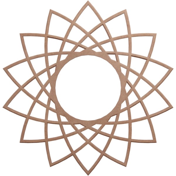 Ekena Millwork Eleanor Wood Fretwork Pierced Ceiling Medallion, Wood (Paint Grade), 16"OD x 6 1/8"ID x 3/8"T CMWP16X16X0375EAMF - main
